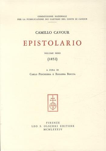 Epistolario vol.9 di Camillo Cavour edito da Olschki