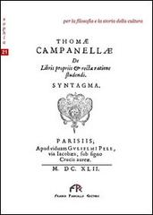 De libriis di Tommaso Campanella edito da FPE-Franco Pancallo Editore