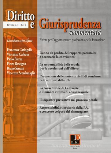 Diritto e giurisprudenza commentata (2014) vol.1 edito da Dike Giuridica Editrice