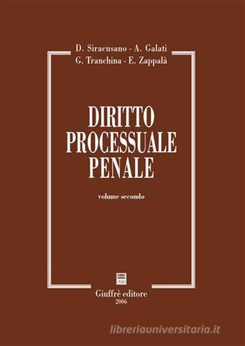 Diritto processuale penale vol.2 edito da Giuffrè