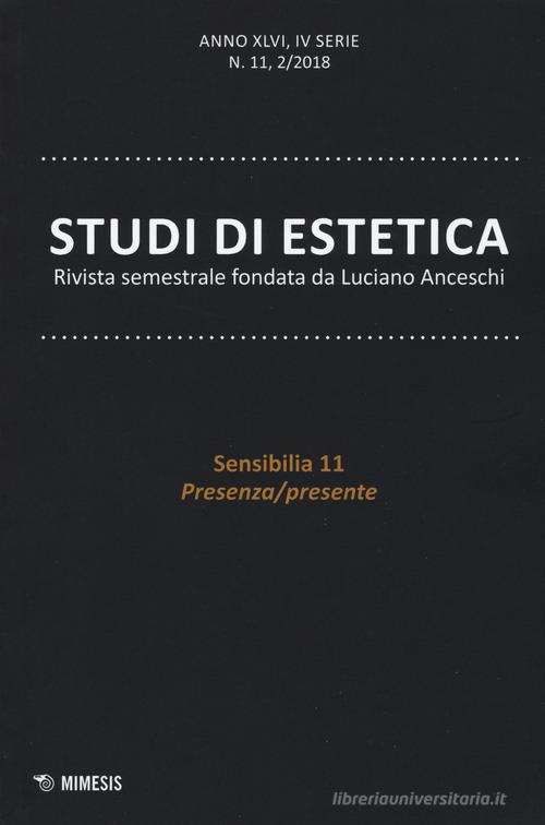 Studi di estetica (2018) vol.2 edito da Mimesis