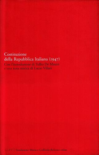Costituzione della Repubblica italiana. 1947 edito da UTET