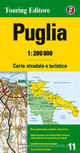 Puglia 1:200.000. Carta stradale e turistica. Ediz. multilingue edito da Touring