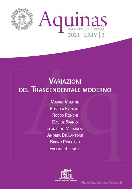 Aquinas. Rivista internazionale di filosofia (2021) vol.2 edito da Lateran University Press
