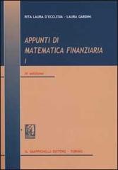 Appunti di matematica finanziaria I di Rita L. D'Ecclesia, Laura Gardini edito da Giappichelli