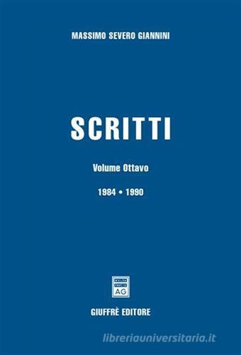Scritti vol.8 di Massimo S. Giannini edito da Giuffrè