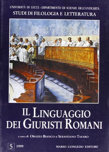 Il linguaggio dei giuristi romani edito da Congedo