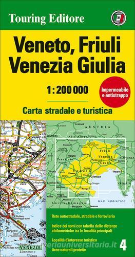 Veneto, Friuli Venezia Giulia 1:200.000. Carta stradale e turistica. Ediz. multilingue edito da Touring
