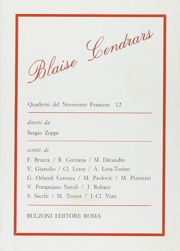Quaderni del Novecento francese vol.12 edito da Bulzoni