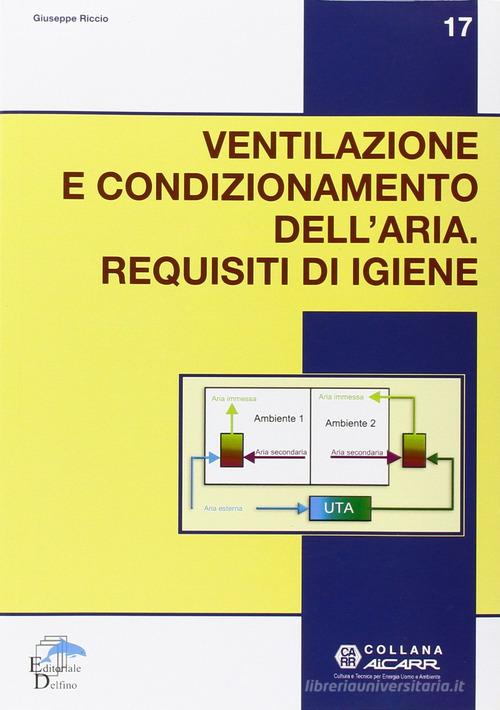 Ventilazione e condizionamento dell'aria. Requisiti d'igiene di Giuseppe Riccio edito da Editoriale Delfino