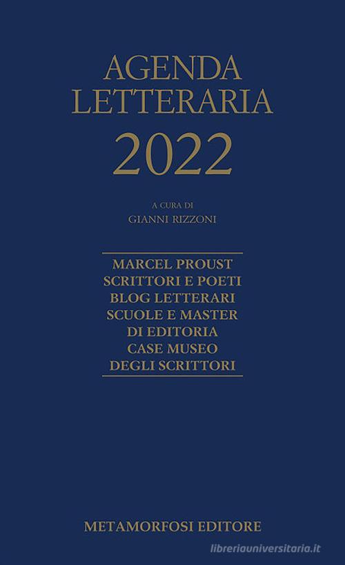 Agenda letteraria 2022 edito da Metamorfosi