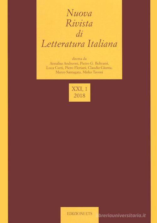 Nuova rivista di letteratura italiana (2018) vol.1 edito da Edizioni ETS