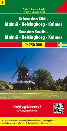 Svezia sud-Malmo-Helsingb 1:250.000 edito da Freytag & Berndt