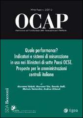 OCAP. Osservatorio sul cambiamento delle amministrazioni pubbliche (2012) vol.2 edito da EGEA