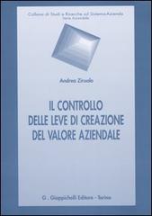 Il controllo delle leve di creazione del valore aziendale di Andrea Ziruolo edito da Giappichelli