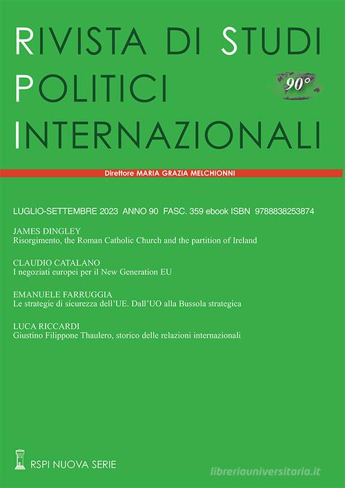 Rivista di studi politici internazionali (2023) vol.3 edito da Studium