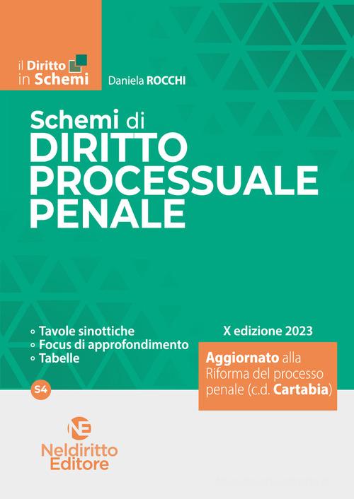 Schemi di diritto processuale penale di Daniela Rocchi edito da Neldiritto Editore