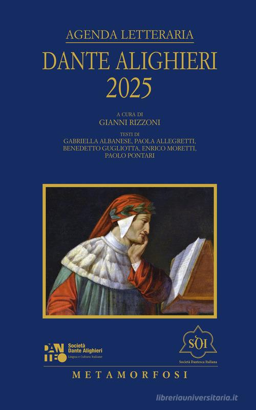 Agenda letteraria Dante Alighieri 2025 edito da Metamorfosi