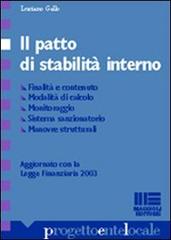 Il patto di stabilità interno di Luciano Gallo edito da Maggioli Editore
