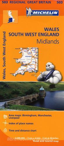 Wales, South West England, Midlands 1:400.000 edito da Michelin Italiana