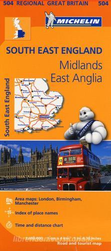 South East England, Midlands, East Anglia 1:400.000 edito da Michelin Italiana