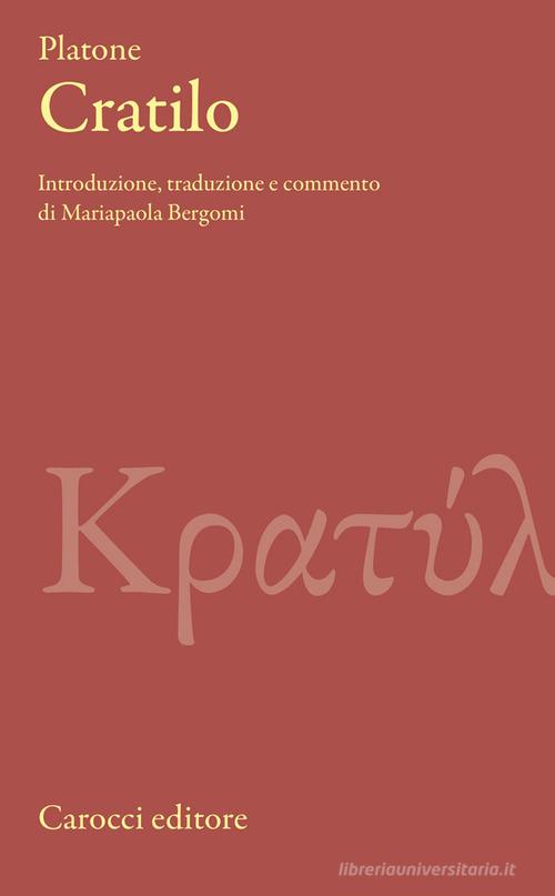 Cratilo di Platone edito da Carocci