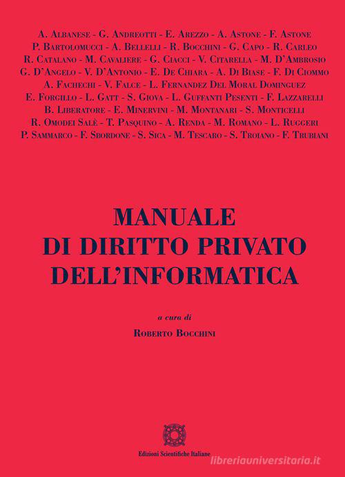 Manuale di diritto privato dell'informatica edito da Edizioni Scientifiche Italiane