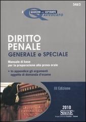 Diritto penale generale e speciale edito da Edizioni Giuridiche Simone