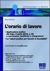 L' orario di lavoro di Mauro Marrucci edito da Maggioli Editore