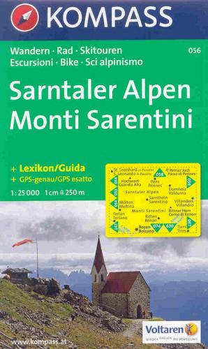 Carta escursionistica n. 056. Monti Sarentini-Sarntaler Alpen 1:25.000 edito da Kompass