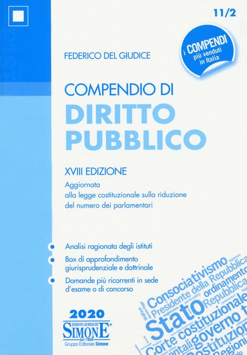 Compendio di diritto pubblico di Federico Del Giudice edito da Edizioni Giuridiche Simone