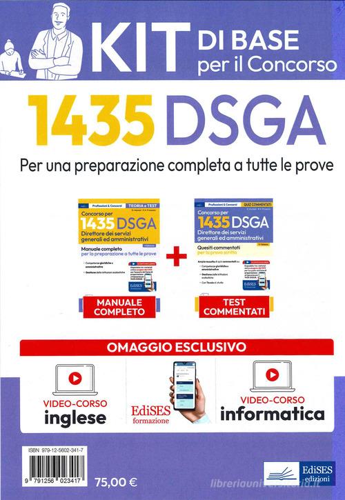 Kit di base per il concorso 1435 DSGA di Giuseppe Mariani, Rosa Angela Proserpio edito da Edises professioni & concorsi