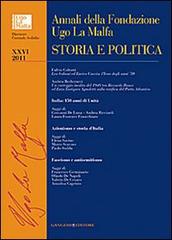 Annali della Fondazione Ugo La Malfa. Storia e politica (2011) vol.26 edito da Gangemi Editore