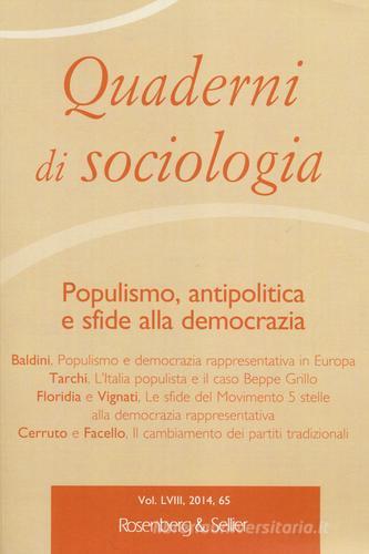 Quaderni di sociologia vol.65 edito da Rosenberg & Sellier