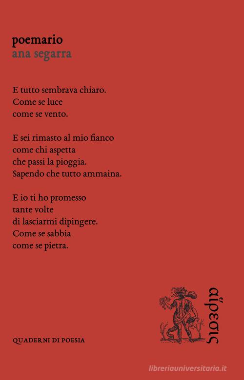 Poemario di Ana Segarra edito da Eretica