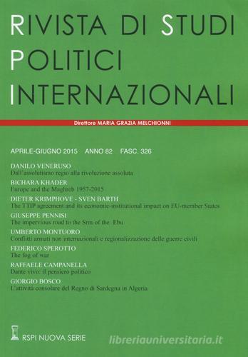 Rivista di studi politici internazionali (2015) vol.2 edito da Studium