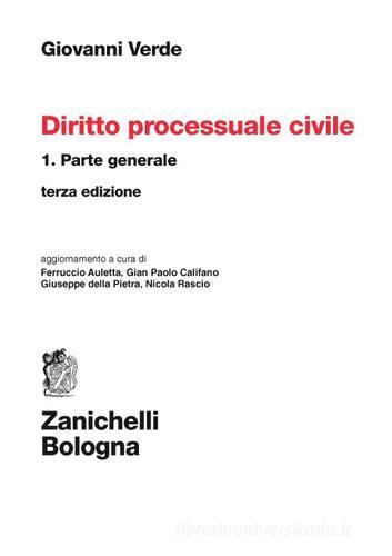 Diritto processuale civile vol.1 di Giovanni Verde edito da Zanichelli