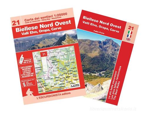 Biellese Nord Ovest, valli Elvo, Oropa, Cervo. Con mappa escursionistica 1:25000. Ediz. italiana, francese e inglese di Fabio Porta edito da L'Escursionista