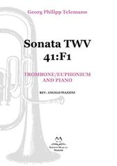 Sonata TWV 41:F1. Trombone/euphonium and piano. Spartito di Georg Philipp Telemann edito da Edizioni Momenti-Ribera