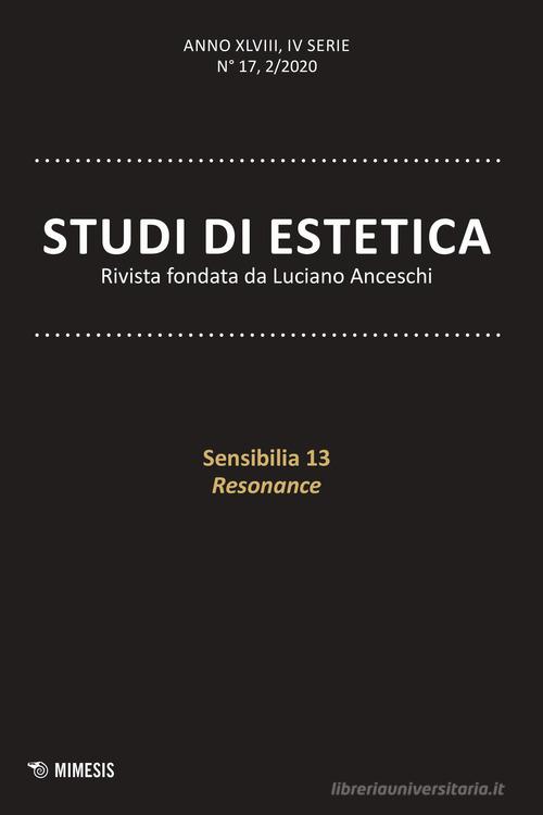 Studi di estetica (2020) vol.2 edito da Mimesis