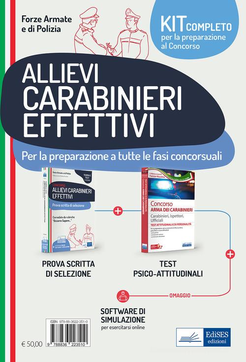 Kit concorso allievi carabinieri effettivi. Con software di simulazione edito da Edises professioni & concorsi