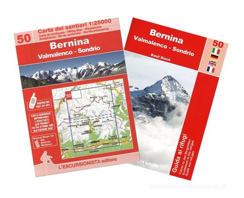 Bernina, Valmalenco, Sondrio. Ediz. multilingue. Con carta dei sentieri 1:25000 di Matthew Black Basil edito da L'Escursionista