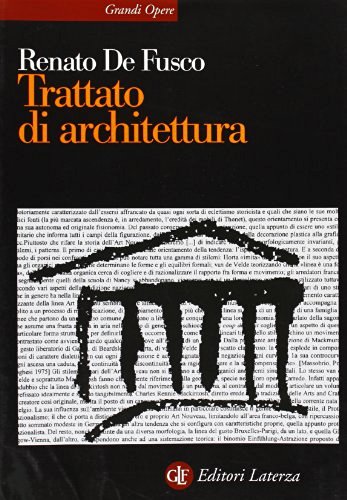 Trattato di architettura di Renato De Fusco edito da Laterza