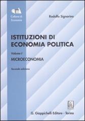 Istituzioni di economia politica vol.1 di Rodolfo Signorino edito da Giappichelli