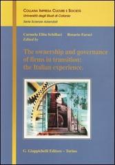 The ownership and governance of firms in transition: the italian experience edito da Giappichelli