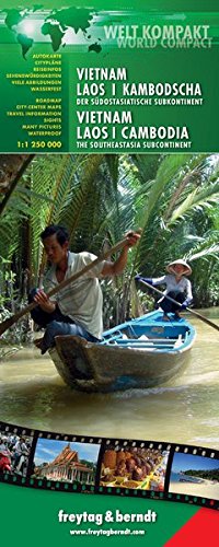 Vietnam-Laos-Cambogia 1:1.250.000 edito da Freytag & Berndt