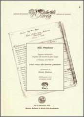 Appunti manoscritti compilati alle lezioni di Gino Zappa a Venezia nel 1923-24 di Aldo Amaduzzi edito da RIREA