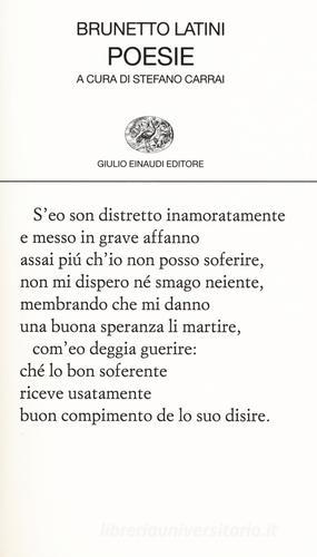 Poesie di Brunetto Latini edito da Einaudi