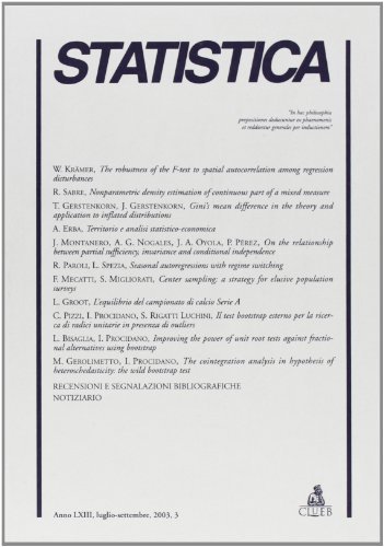 Statistica (2003) vol.3 edito da CLUEB