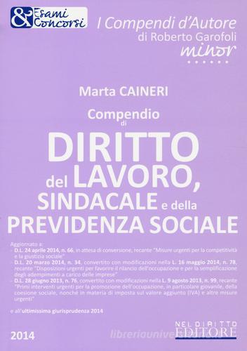 Compendio di diritto del lavoro, sindacale e della previdenza sociale di Marta Caineri edito da Neldiritto Editore